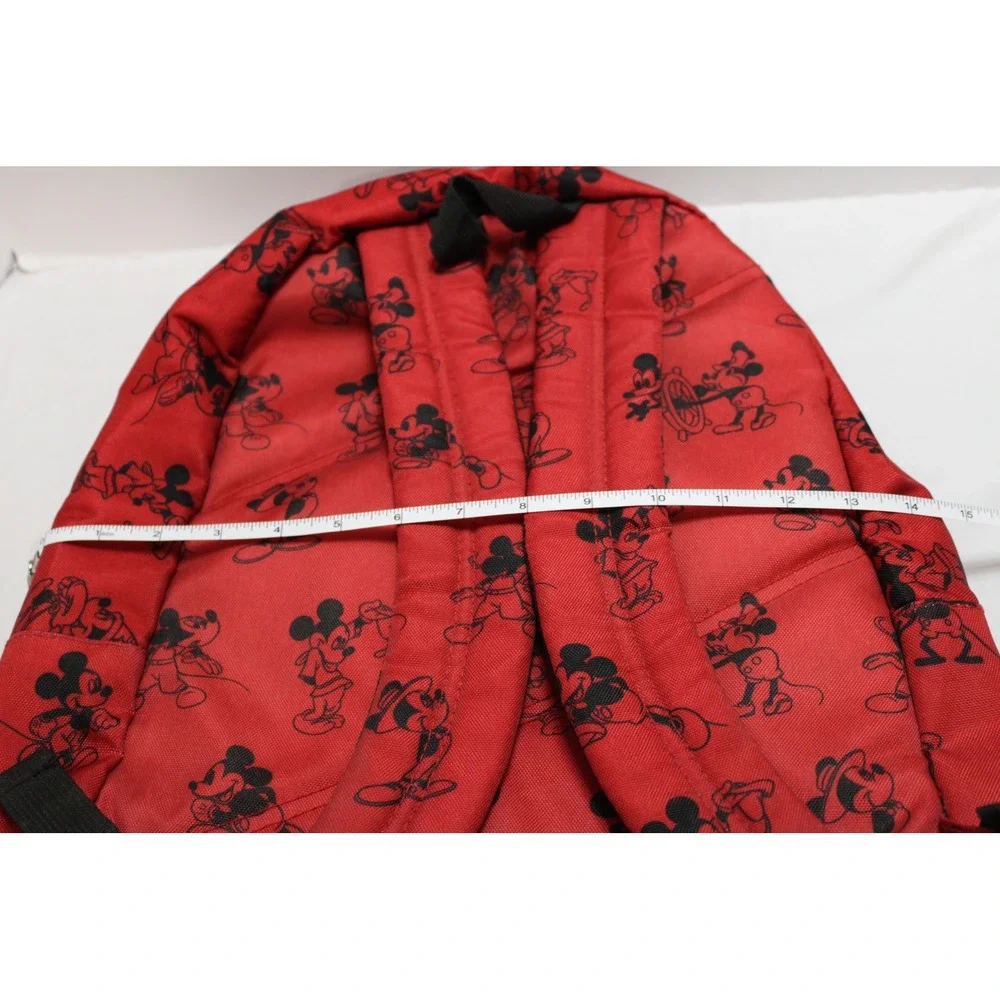 Disney Mickey Mouse Red Black Sketch Print Backpack Bookbag Laptop Sleeve